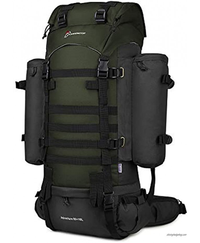 Mardingtop 65L 65+10L Molle Hiking Internal Frame Backpacks with Rain Cover for Camping,Backpacking