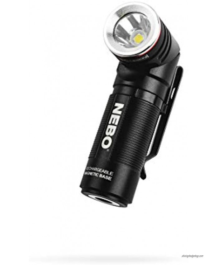 NEBO SWYVEL 1000-Lumen Rechargeable Flashlight: Compact Rechargeable EDC lighthas a90 Degree Rotating Swivel Head; 5 Light Modes; Smart Power Control 6907  Black
