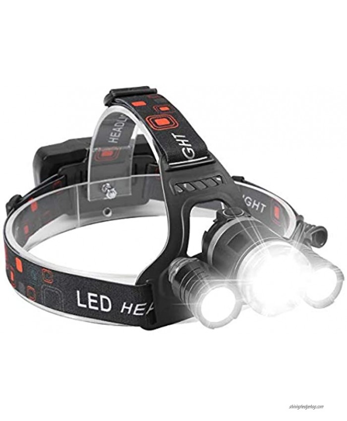 Headlamp Rechargeable Headlamp Headlamps for Adults 18650 USB Rechargeable Waterproof Headlamp 6000 Lumens Brightest Head Lamp,Led Headlamp 4 Modes for Outdoor Camping Running Fishing
