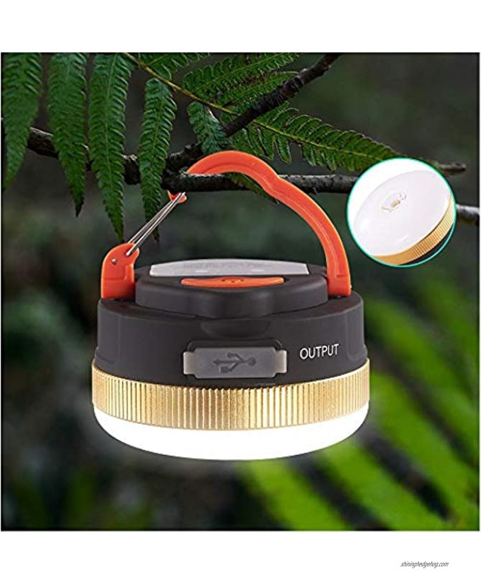 LED Camping Lantern Rechargeable Emergency Lantern SOS,280LM 4 Light Modes Used as 1800mAh Power Bank IPX6 Waterproof Perfect Mini Flashlight with Magnetic Base for Home Hurricane Emergency