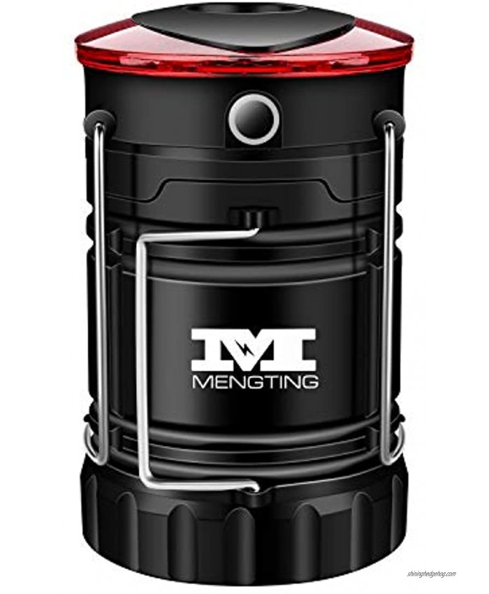 MENGTING 1 PACK LED Camping Lantern IPX4 Water Resistant,Super Bright,300 Lumens,Strong magnetic Base,Battery Powered Outdoor LED LanternBatteries Included