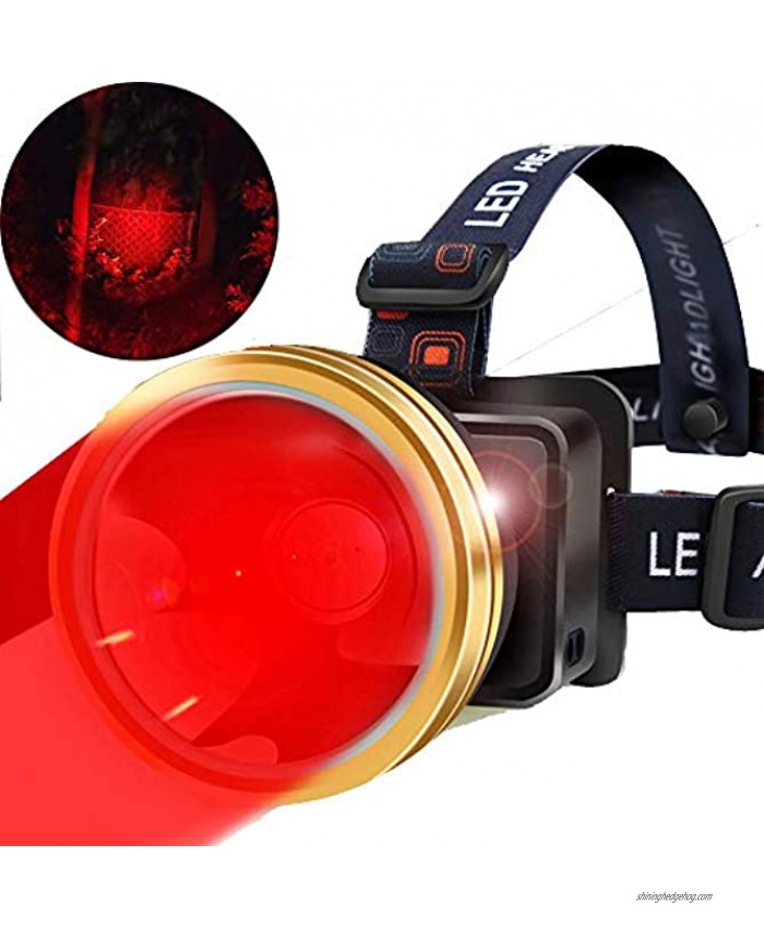 Paleolith H1 Red Light Hunting Headlight Real 1000 Lumen red Headlamp with Gesture Sensing fuction for Fox Rabbit