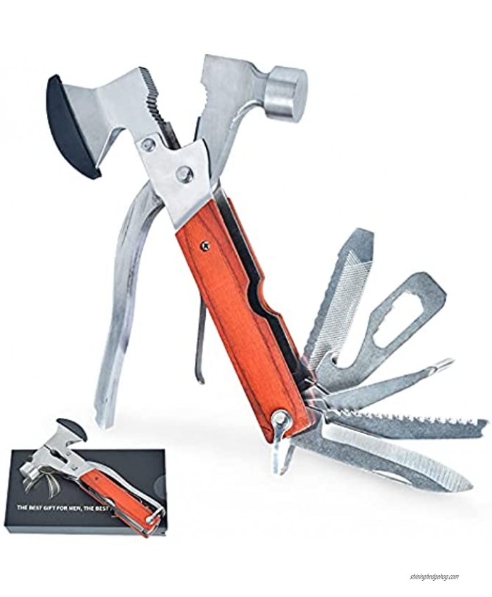 Multitool Camping Accessories Survival Tools Christmas Gifts Cool Gadgets for Stocking Stuffers Red