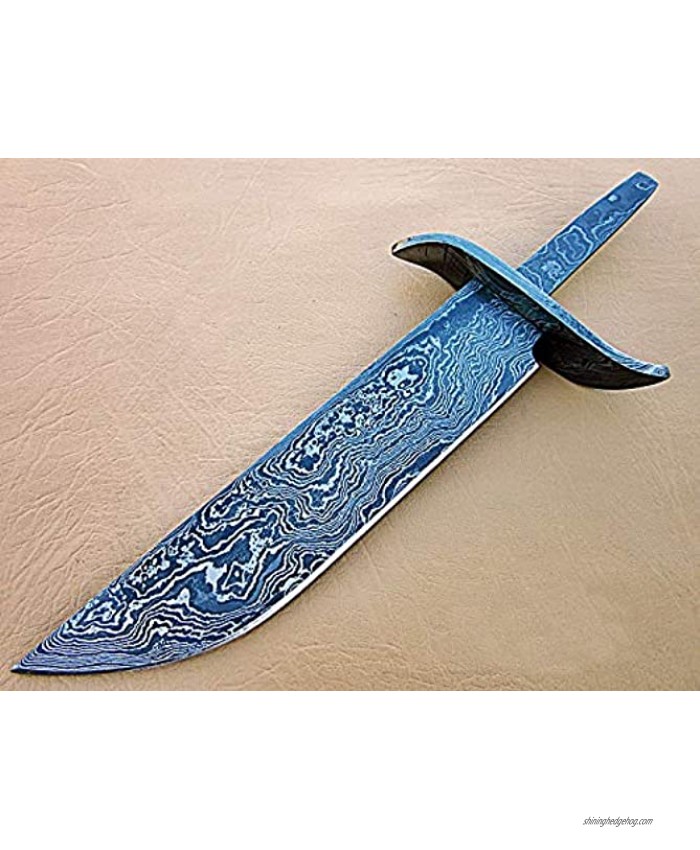 BB-326 Handmade Damascus 10.2 Inches Full Tang Hunting Knife with Damascus Steel Guard -