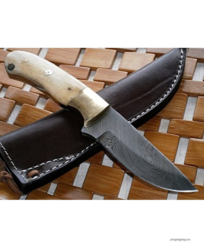 BC- T- 015 Custom Handmade Damascus Steel Knife- Ideal for Camping or Bushcraft