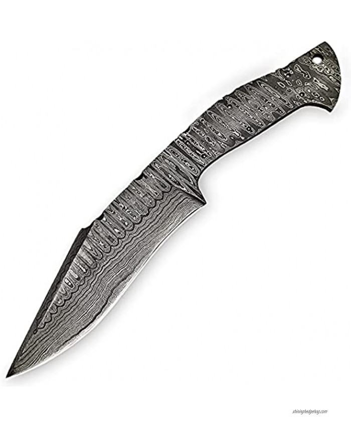 Damascus Blank Blade Hand Forged 11.5 inches for Hunting Knife Making Supplies HSMB01
