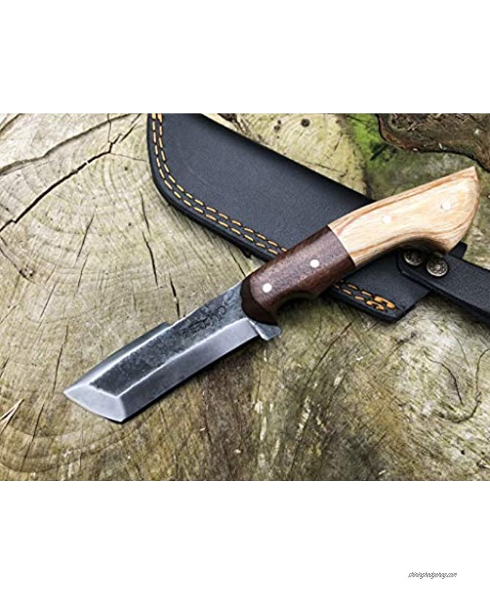 Perkin PK999 Hunting Knife with Sheath Fix Blade Knife Tanto Blade