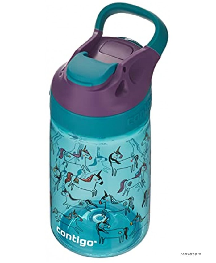 Contigo Gizmo Sip kids’ drinking bottle; BPA-free robust water bottle; 100% leak-proof; intuitive drinking at the press of a button; easy-clean; ideal for preschool daycare school sports; 14oz