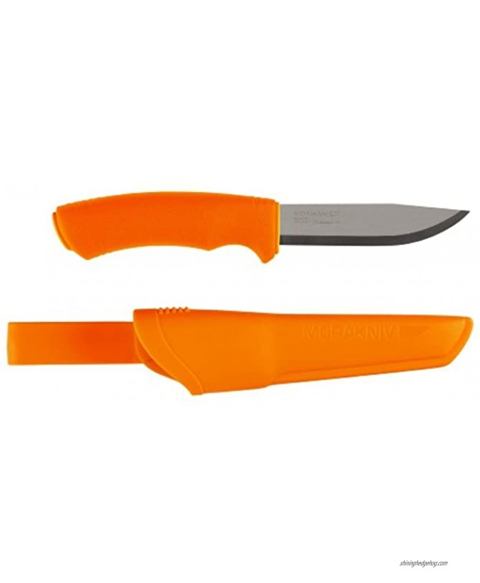 Morakniv Bushcraft Fixed Blade Knife with Sandvik Stainless Steel Blade Orange 0.125 4.3-Inch