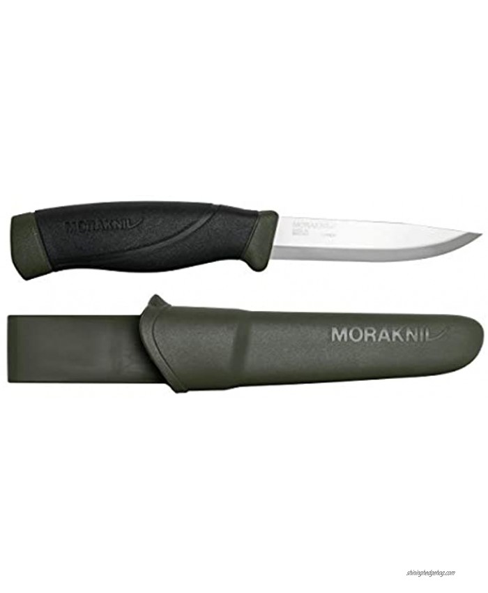 Morakniv Companion Heavy Duty Knife with Sandvik Carbon Steel Blade 0.125 4.1-Inch Military Green M-12494