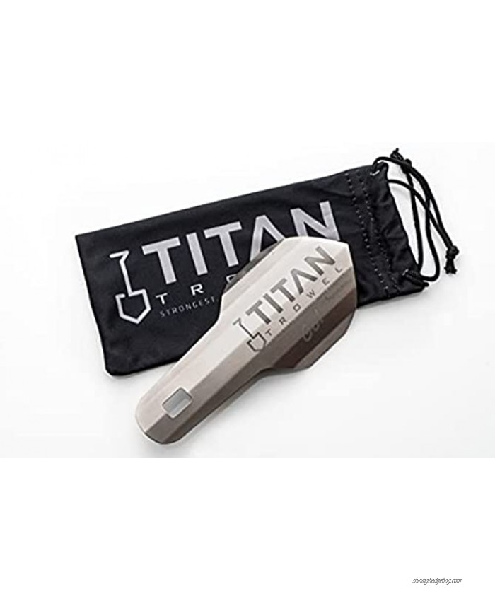 Titan GO! Trowel: 0.56 oz Ultralight Titanium Micro Trowel | Ultra-Strong Ultra-Lightweight Titanium Backpacking Trowel | for Backpacking Trekking Camping Hiking and Trail Running