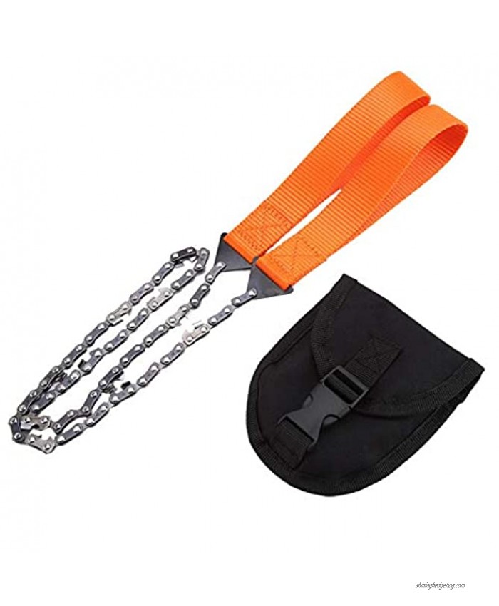 Pocket Chainsaw 36 Inch Chain Rope Portable Hand Saw with 48 Bi-Directional Teeth chain saw Best Compact Handheld Camping and Survival Chain Saw for Fast Easy Cutting