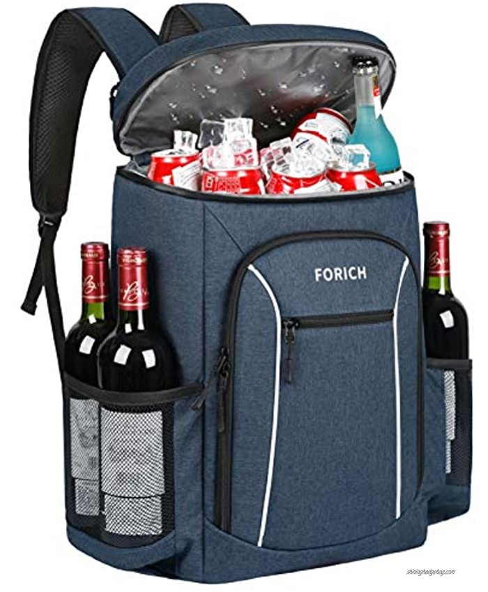 FORICH Cooler Backpack Portable Soft Backpack Coolers Insulated Leak Proof Large Cooler Bag for Men Women to Work Lunch Travel Beach Camping Hiking Picnic Fishing Beer Bottle 30 Cans