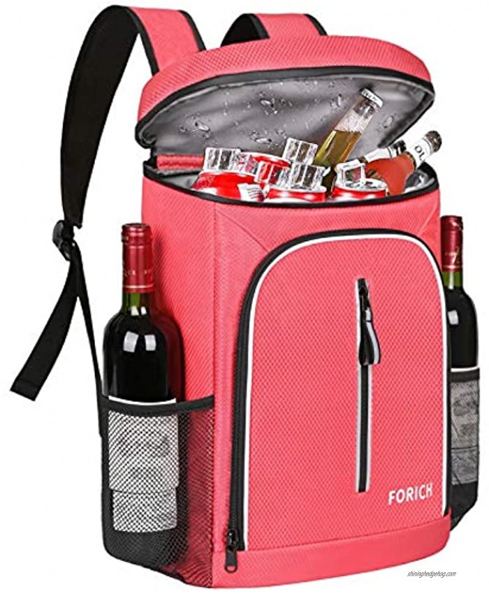 FORICH Soft Cooler Backpack Insulated Waterproof Backpack Cooler Bag Leak Proof Portable Cooler Backpacks to Work Lunch Travel Beach Camping Hiking Picnic Fishing Beer for Men Women Watermelon Red