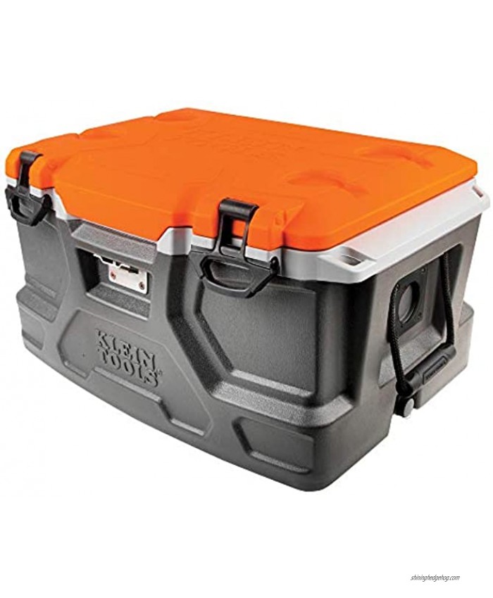 Klein Tools 55650 Lunch Box Cooler 48 Qt Insulated Cooler Holds 72 Cans Keeps Cool 30 Hours Seats 300 Lb Tradesman Pro Tough Box