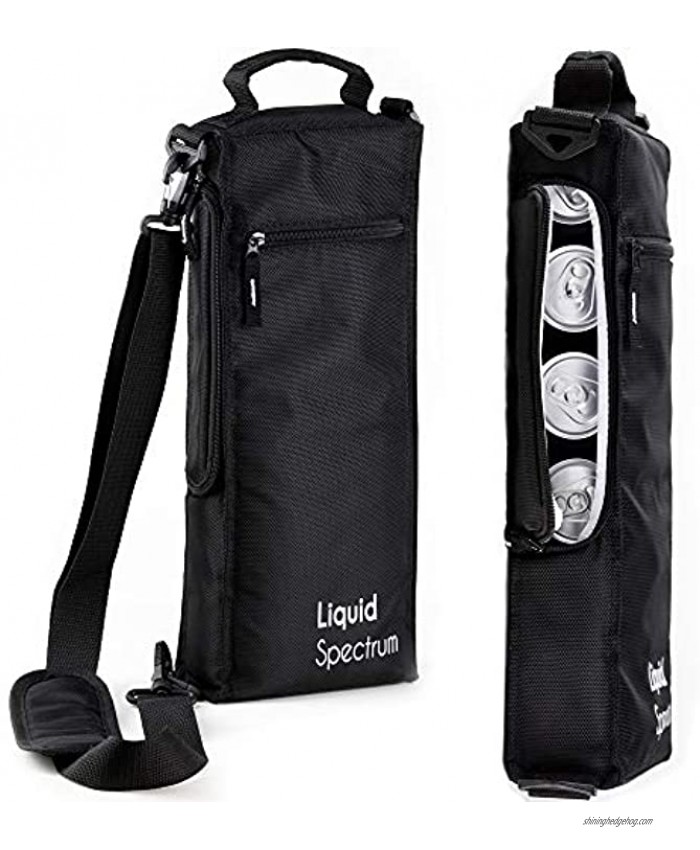 Liquid Spectrum Golf Cooler Bag Soft Insulated Cooler Holds 6 Cans of Beer Soda or 2 Bottles of Wine | Includes Detachable Shoulder Strap for Golfers | Golf Accessories for Men