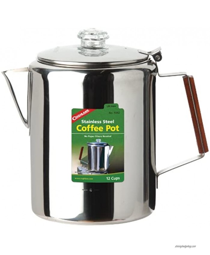 Coghlan's 12-Cup Stainless Steel Coffee Pot Silver