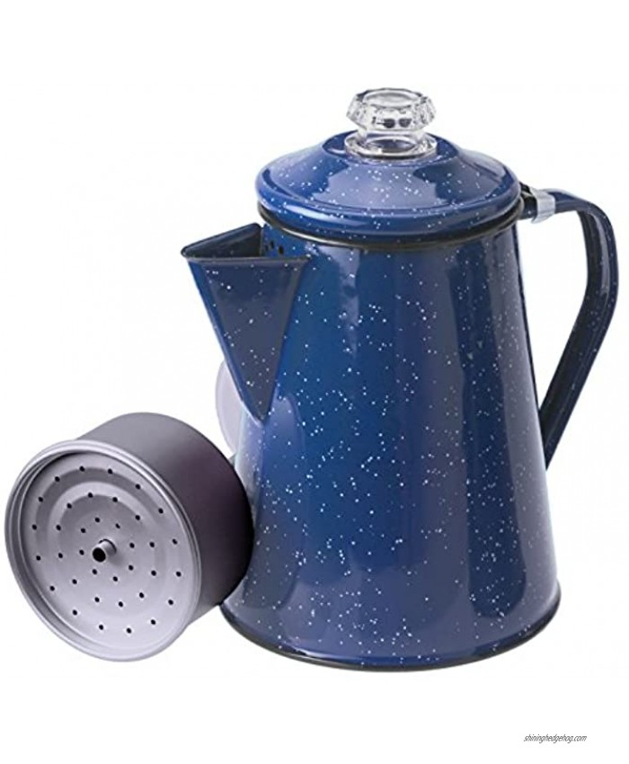 GSI Outdoors Enamelware Percolator Coffee Pot 8-Cup Blue