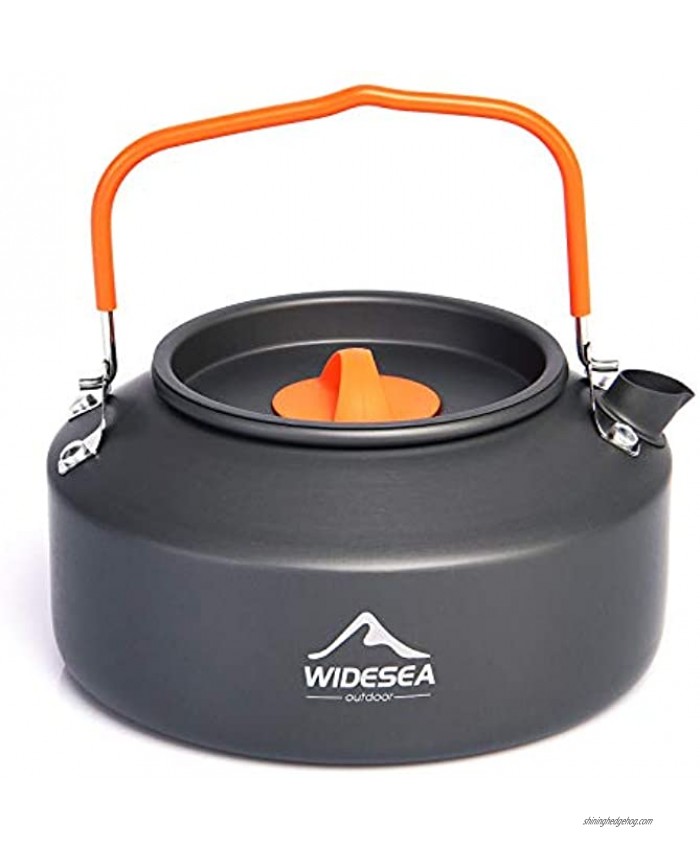 widesea 1L Camping Kettle Portable Ultralight Aluminum Teapot for Backpacking,Hiking Camping and Picnic