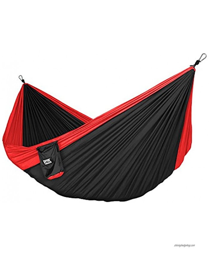 Fox Outfitters Neolite Single Camping Hammock Lightweight Portable Nylon Parachute Hammock for Backpacking Travel Beach Yard. Hammock Straps & Steel Carabiners Included
