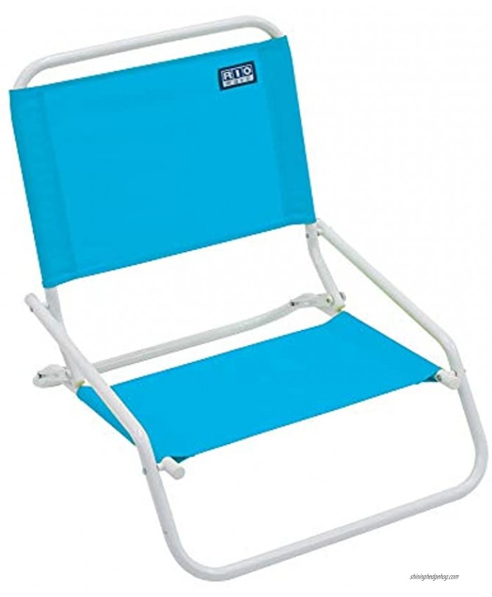RIO Beach Wave 1-Position Beach Folding Sand Chair Turquoise