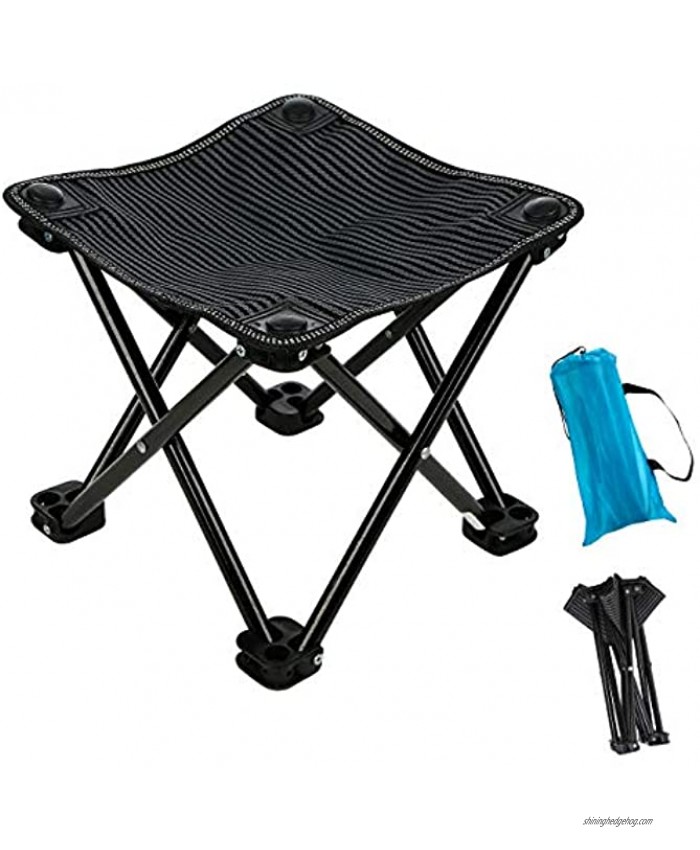 Garne T Mini Portable Folding Stool,Outdoor Folding Chair for Camping,Fishing,Travel,Hiking,Garden,Beach Quickly-Fold Chair Oxford Cloth with Carry Bag