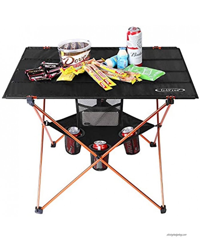 G4Free Folding Camp Table Large Portable Camping Table with 4 Cup Holders and Carrying Bags for Indoor and Outdoor Picnic Tailgating BBQ Beach Hiking Travel Fishing Fishing