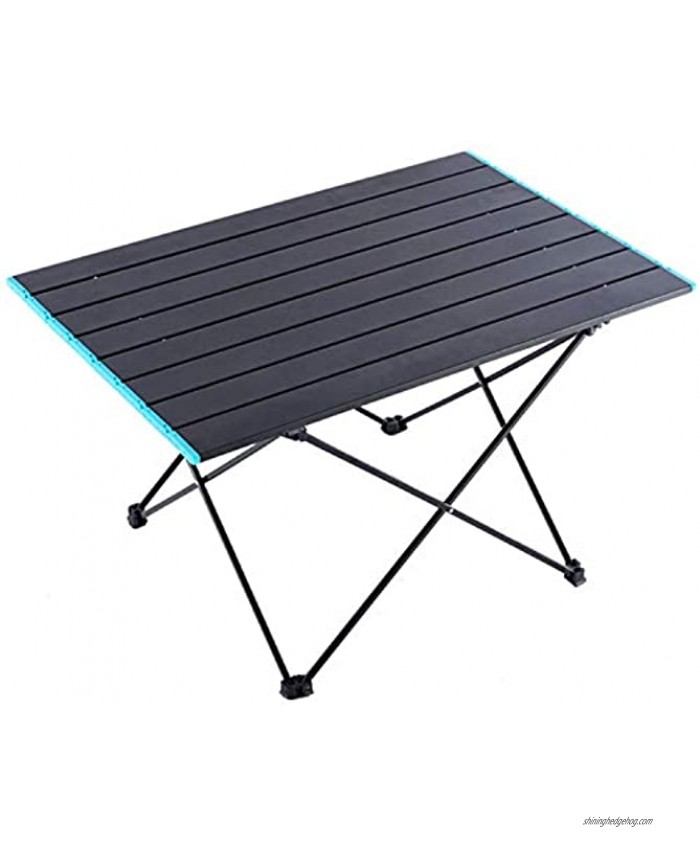 HOORU Folding Camping Table Outdoor Portable Lightweight Aluminum Table with Carry Bag for Hiking Picnic BBQ Fishing