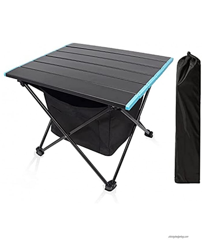 Outdoor Camping Portable Aluminum Folding Table with Storage Waterproof Pocket for Domestic Use Outdoor BBQ Cookout Picnic Camping and Beach Medium