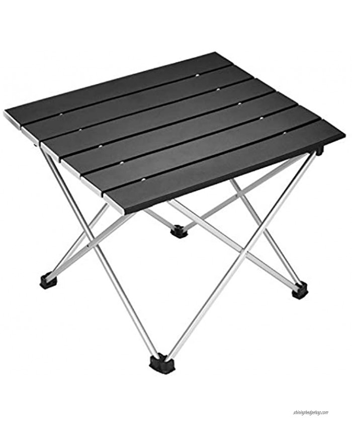 Portable Camping Table,Aluminum Folding Table Ultralight Camp Table with Carry Bag Collapsible Table Top for Picnic,Cooking,Camping,Beach,Festival