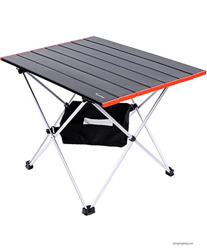 Sportneer Portable Camping Tables with Mesh Storage Bag Ultralight Camp Folding Side Table Aluminum Table Top Great for Camp Picnic Backpacks Beach Tailgate Boat S M L