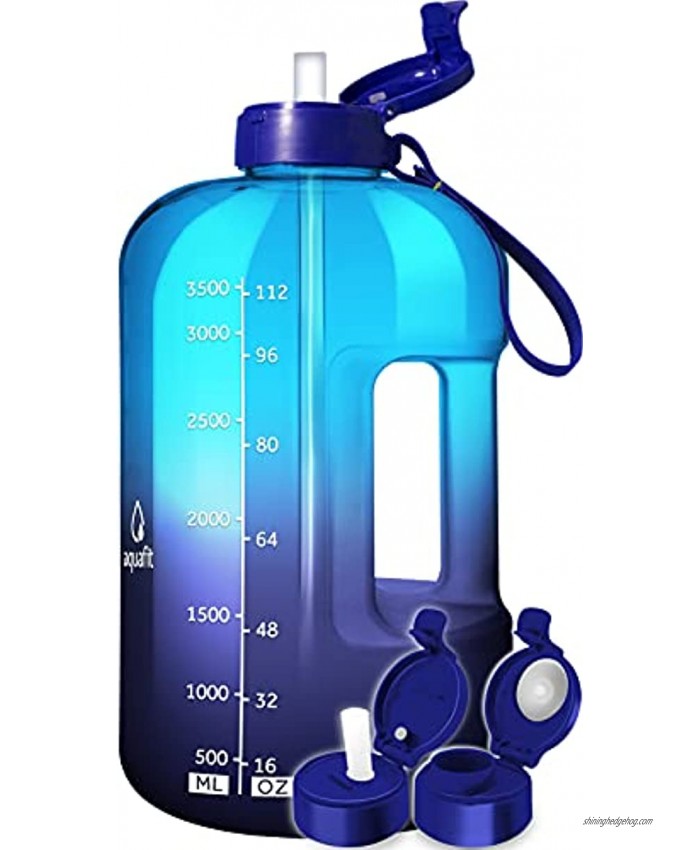 1 Gallon Water Bottle with Straw Motivational Water Bottle Big Water Bottle with Straw One Gallon Water Bottle Water Jug 1 Gallon Water Jug Water Bottle with Time Marker Daily Light Blue Dark Blue