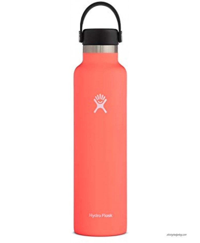 Hydro Flask Water Bottle Standard Mouth Flex Lid 24 oz Hibiscus