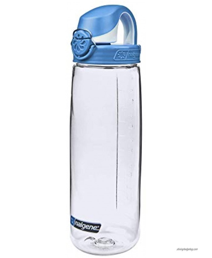 Nalgene Tritan On The Fly Water Bottle Clear with Blue White 24Oz