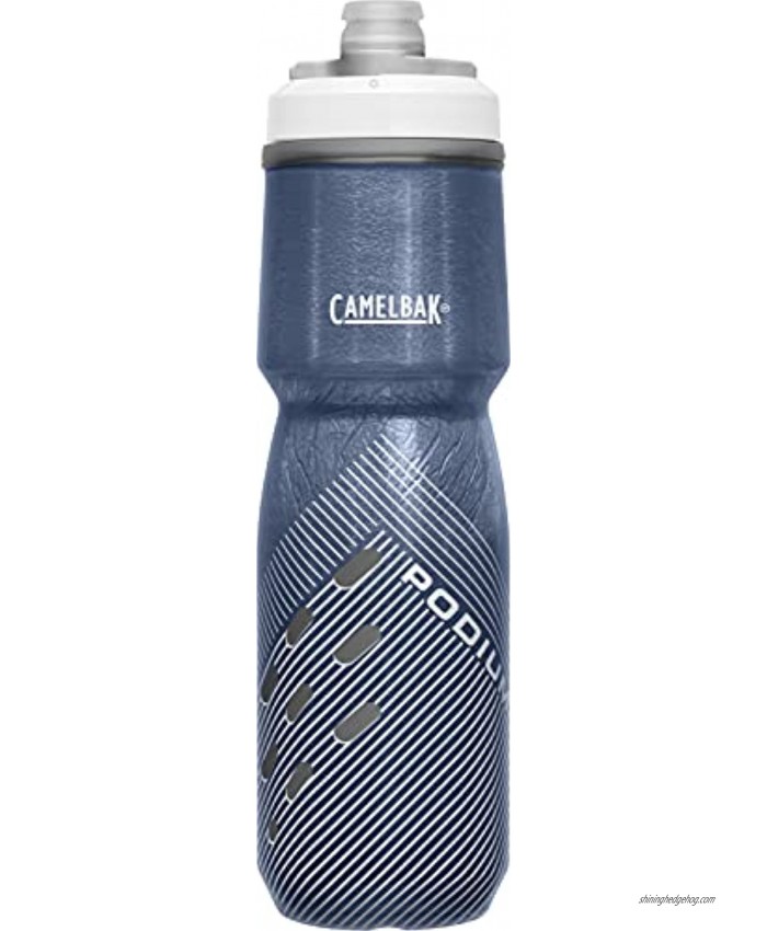 Podium Chill Insulated Bike Water Bottle Squeeze Bottle 24oz Navy Perforated 1873404071
