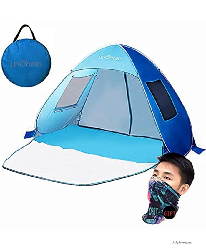 Camping Sun Shelters UPF 50+ Easy Pop Up Beach Tent Sun Shelter Instant Automatic Portable Sport Umbrella Baby Canopy Cabana Blue