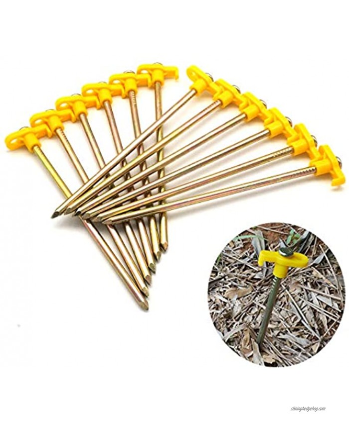 Bestay Tent Stakes,6 Pack or 12 Pack Heavy Duty Metal Tent Pegs Outdoor 8 Inch High Strength Steel Tent Spike Nail for Camping Pitching Trip Sand,Hiking Garden and Canopy