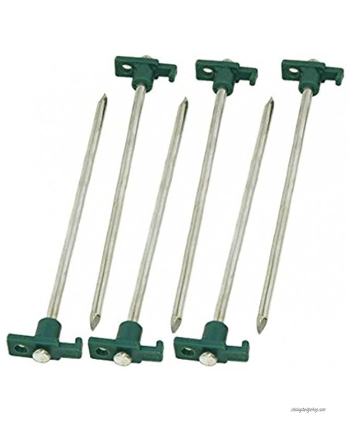 THE UM24 Set of 6 Heavy Duty Tent Pegs 10 Metal Forged Steel Tent Tarp Stake