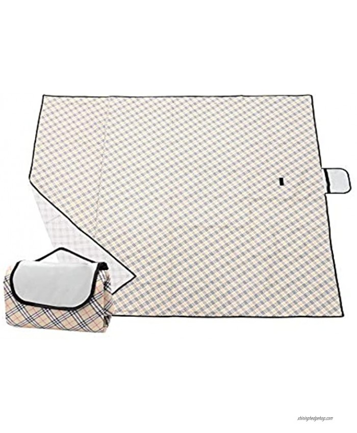 ARTISHION Outdoor Picnic Blanket Foldable Picnic Mat Waterproof Sandproof 3-Layer Extra Large for Family Travel Beach Camping Hiking 80”x60” 80”x80” Brown 80 x 60
