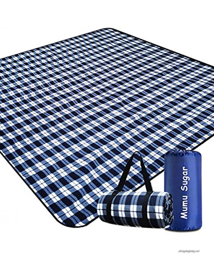 Mumu Sugar Outdoor Picnic Blanket,Extra Large Picnic Blanket 80x80 with 3 Layers Material,Waterproof Foldable Picnic Outdoor Blanket Picnic Mat for Camping Beach Park Family Concerts Fireworks