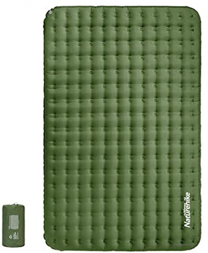Naturehike Double Sleeping Pad Inflatable Air Mattress Lightweight Compact Backpacking Sleeping Mat Green