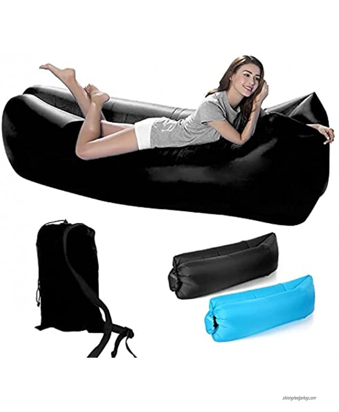 Kalopro Inflatable Lounger Air Sofa,Cool Inflatable Couch Beach Chair for Outdoor Pool,Portable Waterproof Anti-air Leaking Inflatable Bed Sofa for Teens Picnic Beach