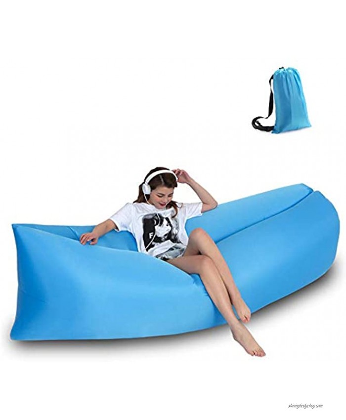 LIANG Inflatable Lounger Portable Hammock Air Sofa and Camping Chair with Water Proof& Anti-Air Leaking Design Ideal Inflatable Couch and Beach Chair Camping Accessories,Send Storage Bag