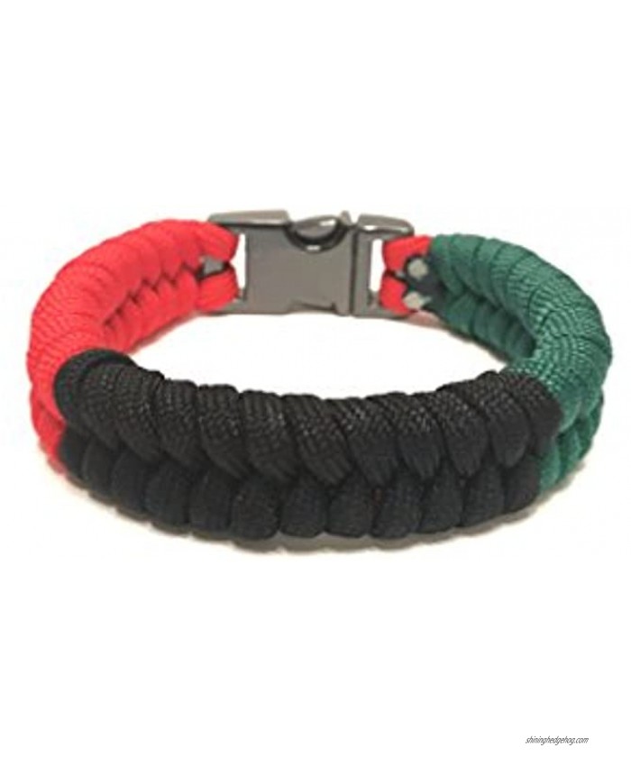 African American Flag Mens & Women Paracord Survival Bracelet Jewelry
