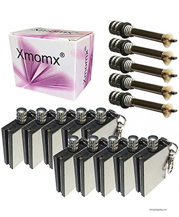 Xmomx 10 x Hiking Emergency Survival Camping Fire Starter Flint Metal Match Lighter + 5 x Replacement Wicks