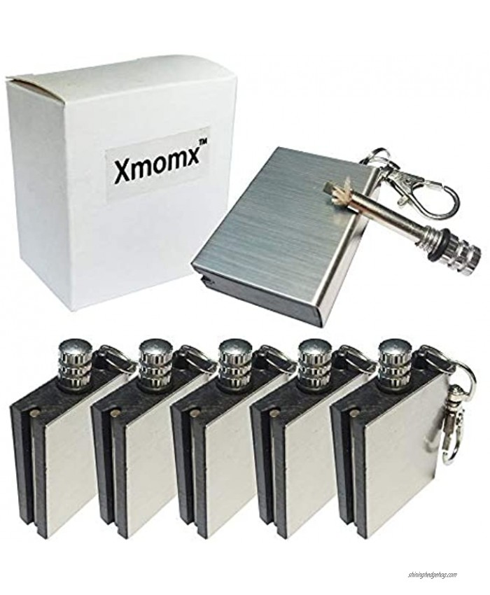 Xmomx 5 x Hiking Emergency Survival Camping Fire Starter Flint Metal Match Lighter