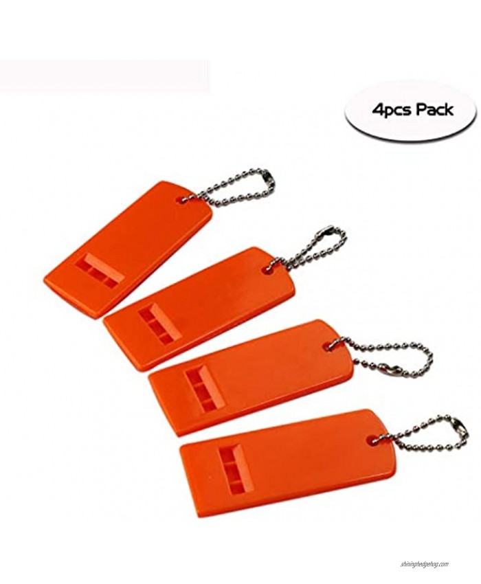 RAYVENGE Flat Safety Whistle with Small Chain for Camping Hiking Boating and Kayaking for Rescue Signaling Emergency Survival
