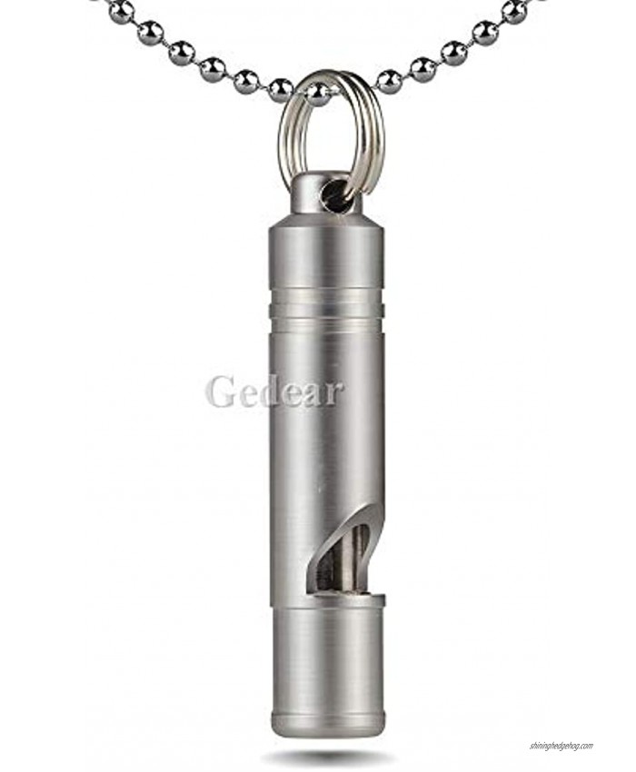 TIKING Titanium Emergency Whistle Loud Portable Keychain Necklace Whistle for Emergency Survival Life Saving Hiking Camping and Pet Training