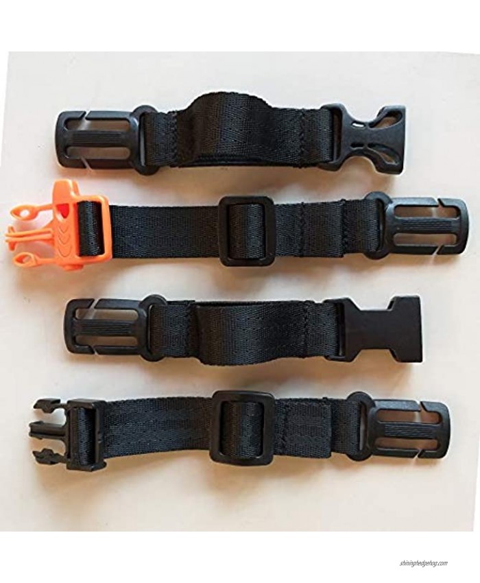 Amlrt 2 Pack Backpack Chest Strap- Nylon -Suitable for Webbing on The Backpack up to1in. Black