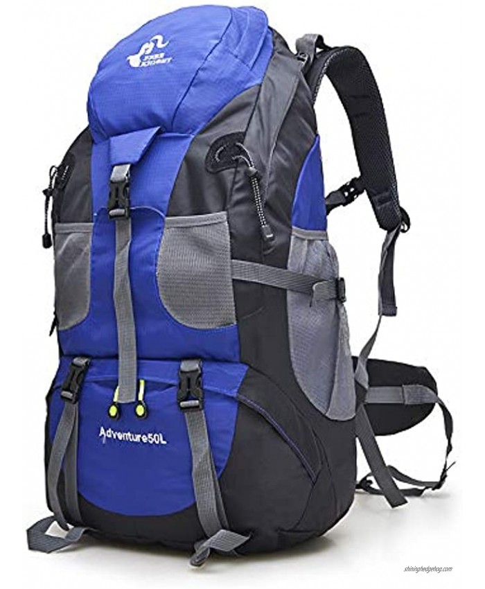 50L Waterproof Ultra Lightweight Hiking Backpack,Frameless,Outdoor Sport Daypack Travel Bag for Climbing Camping Touring Mountaineering Fishing Blue